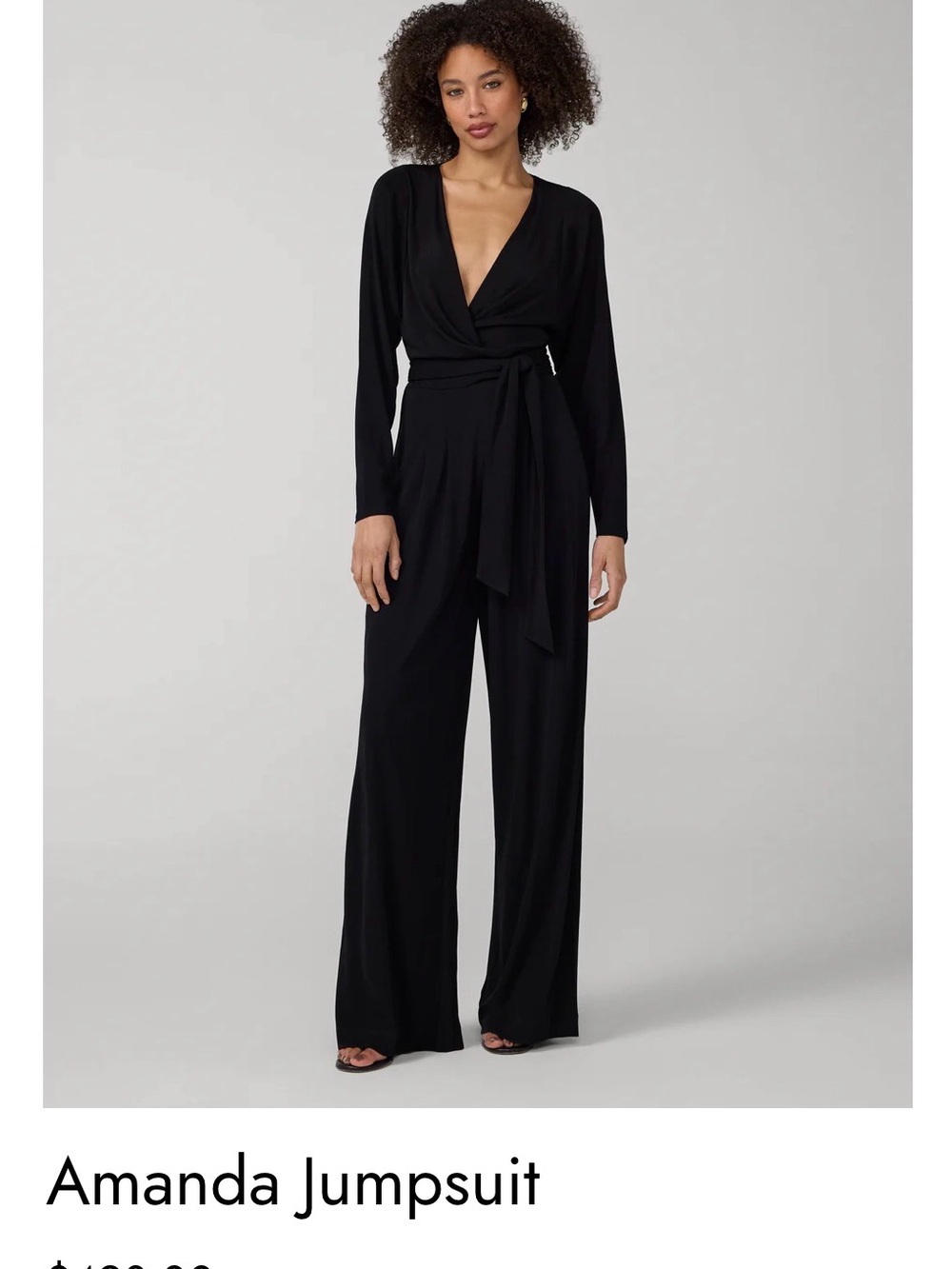 NWTO DVF Amanda Black Wrap Jumpsuit